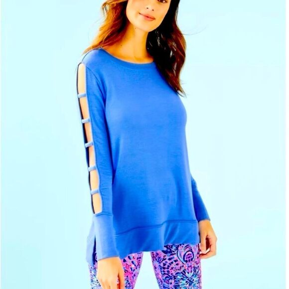 Lilly Pulitzer Fresh Squeeze, Ladder sleeve, Luxletic pullover. - Picture 1 of 7